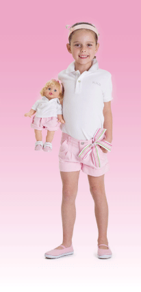 White Polo Tee With Pink Shorts